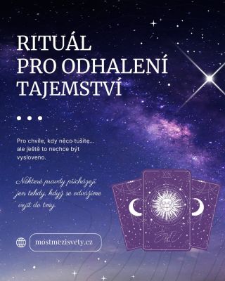 💫Rituál pro odhalení tajemství + svíčka Tajemství💫 „Někdy se pravda neukazuje ve dne… ale šeptá skrze tmu, sny a náznaky,...